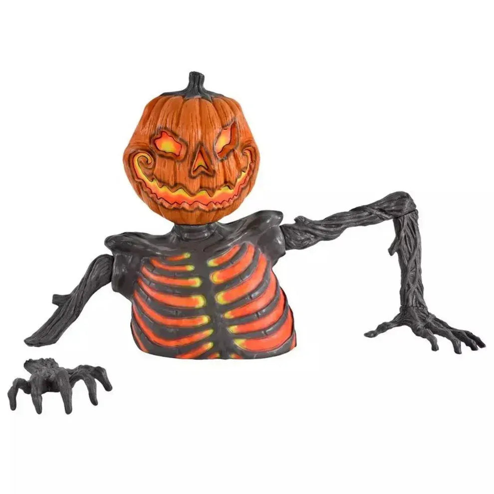 Oferta de Halloween para madrugadores: esqueleto gigante con ojos brillantes y sonidos espeluznantes