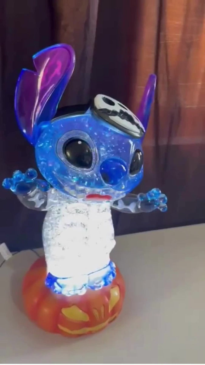 Linterna Halloween Disney Con Luces Led Modelos Linterna Blanco Luz Stitch