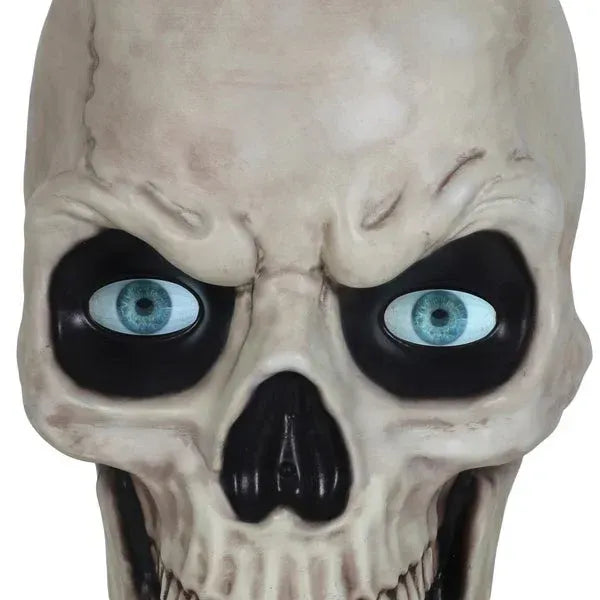 Oferta de Halloween para madrugadores: esqueleto gigante con ojos brillantes y sonidos espeluznantes