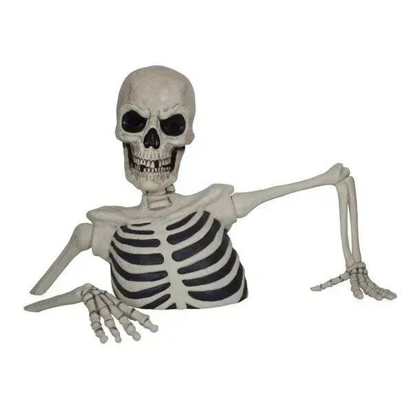 Oferta de Halloween para madrugadores: esqueleto gigante con ojos brillantes y sonidos espeluznantes