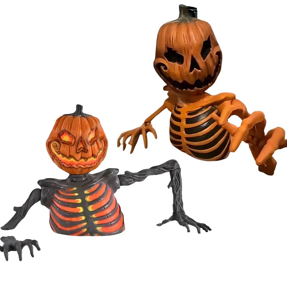 Oferta de Halloween para madrugadores: esqueleto gigante con ojos brillantes y sonidos espeluznantes