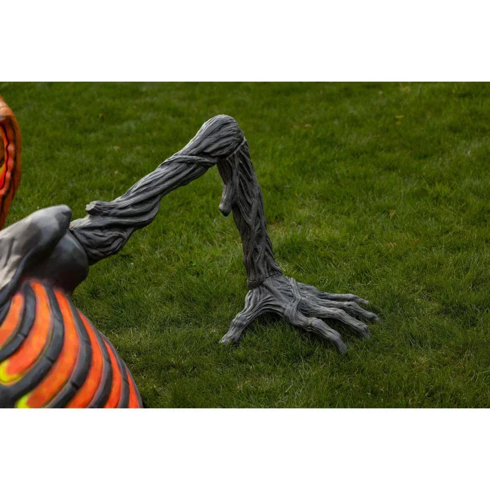 Oferta de Halloween para madrugadores: esqueleto gigante con ojos brillantes y sonidos espeluznantes