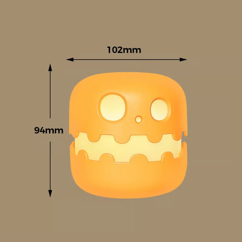 Luz nocturna con temporizador de atenuación y diseño de calabaza de Halloween
